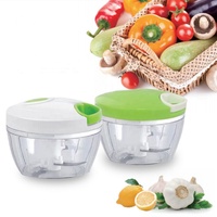 Pemroses Sayuran Dapur Mini, Blender Mini Manual Perajang Makanan Bawang Putih Tarik Tipe dan Penggiling Daging