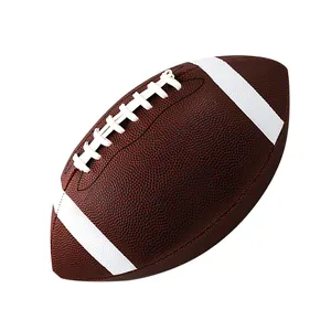 Rugby size 9 grain surface machine stitched PU American football