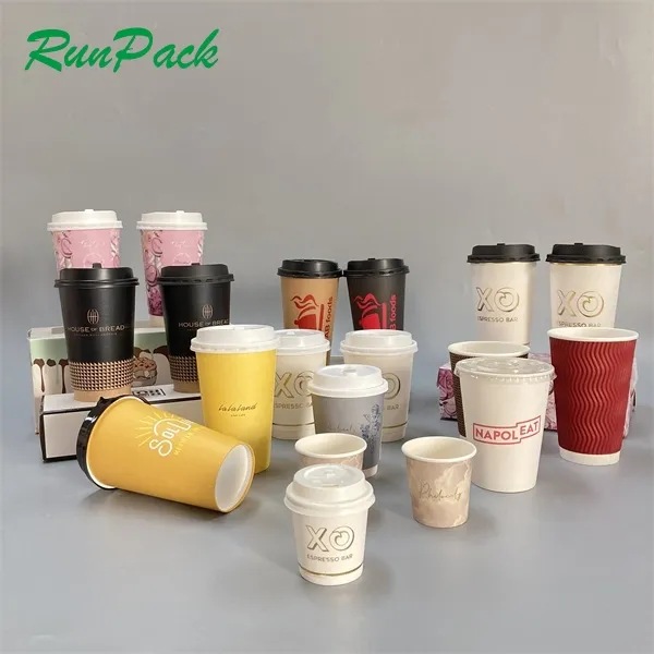 Taza de termo al vacío para bebidas, vasos de papel desechables para café, té y Navidad