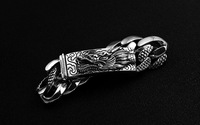 Bracelet à breloque tête de dragon en argent sterling 925 de haute qualité, bijoux L&L Signature, unisexe, style rétro hip-hop, cadeau personnalisé