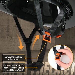 <span class=keywords><strong>Casque</strong></span> de sécurité style cowboy à large bord, <span class=keywords><strong>casque</strong></span> de chantier léger avec mentonnière pour travaux extérieurs et sécurité industrielle - Product Image 4