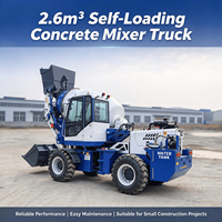 Camion malaxeur à béton autochargeur, pas besoin de chargeur supplémentaire pour les travaux de construction en béton