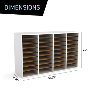 Organisateur de documents, boîte aux lettres de bureau et de classe à <span class=keywords><strong>36</strong></span> compartiments avec étagères réglables, trieur de papier et de courrier en bois - Product Image 6