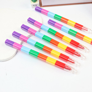 Bloques de Construcción Multisección de 12 Colores, Crayones, Arte Estudiantil, Pasteles al Óleo, Pintura, Dibujo, Crayones, Plástico, Crayones de Colores - Product Image 1