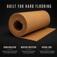 Sous-couche en liège de 1,22 m, épaisseur personnalisée 2 mm 3 mm, isolation phonique, protection contre l'humidité pour les sols d'hôtels et de bureaux