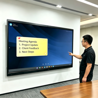 Tableau blanc interactif intelligent IBoard 98 pouces 4K avec 20/40 points tactiles pour les écoles et les conférences - Prix d'usine