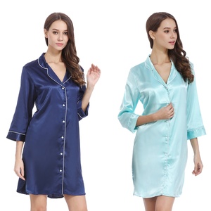 Camicie da <span class=keywords><strong>notte</strong></span> personalizzate da donna maniche lunghe per donna <span class=keywords><strong>camicia</strong></span> da <span class=keywords><strong>notte</strong></span> all'ingrosso con <span class=keywords><strong>bottoni</strong></span> Spandex in Chiffon di raso <span class=keywords><strong>camicia</strong></span> da <span class=keywords><strong>notte</strong></span> - Product Image 5
