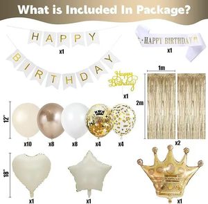 Set <span class=keywords><strong>de</strong></span> Decoración para Fiesta <span class=keywords><strong>de</strong></span> Cumpleaños al por Mayor <span class=keywords><strong>de</strong></span> Fábrica: Kit <span class=keywords><strong>de</strong></span> Globos <span class=keywords><strong>de</strong></span> Aluminio <span class=keywords><strong>en</strong></span> Forma <span class=keywords><strong>de</strong></span> Corazón Blanco Arena, Banner <span class=keywords><strong>de</strong></span> Feliz Cumpleaños y Telón <span class=keywords><strong>de</strong></span> Fondo <span class=keywords><strong>de</strong></span> Guirnalda. - Product Image 2