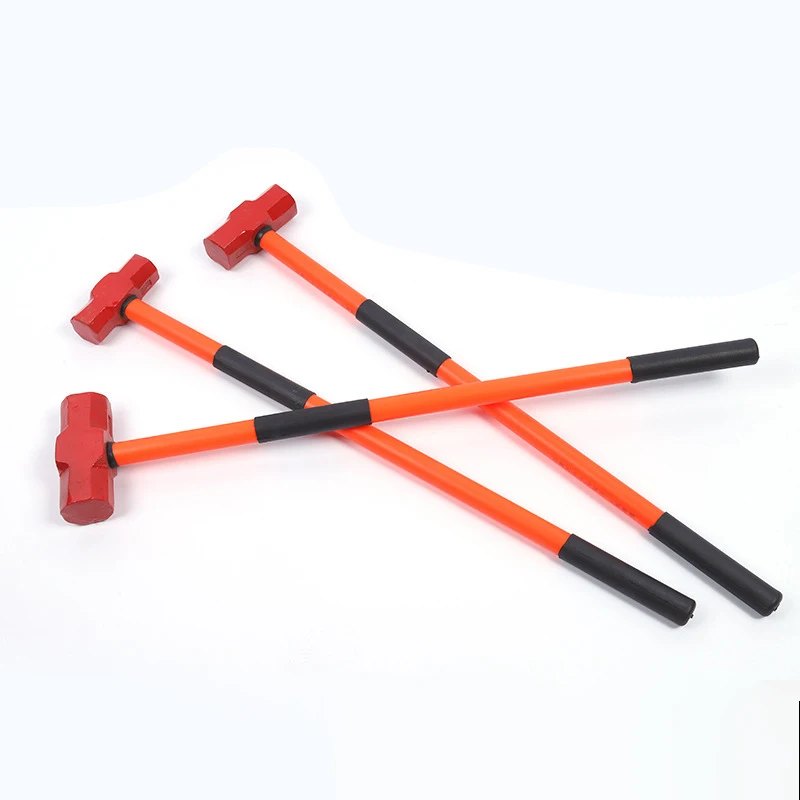 Sledge Crossfit Hammer Proveedor de calidad original Tamaño de 20LB Herramientas manuales de servicio pesado Sledge Hammer con mango de plástico de color