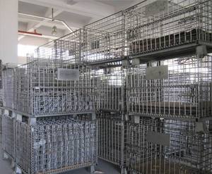 Fabbrica della gabbia metallica della gabbia metallica del contenitore di stoccaggio delle merci della gabbia pieghevole personalizzata - Product Image 6