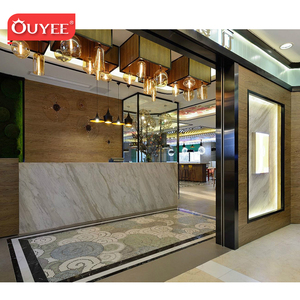 Guangzhou prezzo di fabbrica tavolino moderno ristorante in legno mobili Fast Food sedia da caffè tavolini Design 3D - Product Image 6