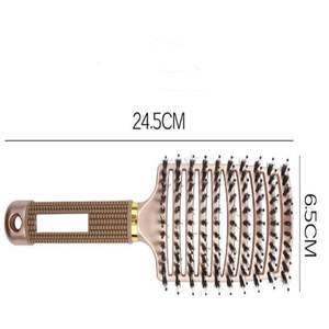 <span class=keywords><strong>Cepillo</strong></span> de pelo de cerdas de jabalí con logotipo personalizado, desenredador curvo <span class=keywords><strong>para</strong></span> secado más rápido con secador, peine <span class=keywords><strong>para</strong></span> peinar cabello largo y rizado, <span class=keywords><strong>cepillo</strong></span> de pala - Product Image 2
