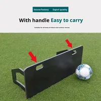 Panneau de rebond de football en polyéthylène noir 100x45x40cm, équipement d'entraînement portable et pliable