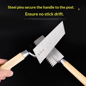 ด้ามจับไม้อุตสาหกรรม DIY ไม้พายทากระเบื้องตาม<span class=keywords><strong>ห</strong></span>ลักสรีรศาสตร์มีดและพลั่วพร้อมใบมีดโค้งงอด้ามจับ11in ตามหลักสรีรศาสตร์ - Product Image 4