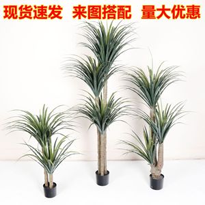 Arbre artificiel Dragon Blood Tree Dream Castle, grande plante d'intérieur sur pied, décoration verte, style Agave, plante paysagère - Product Image 5