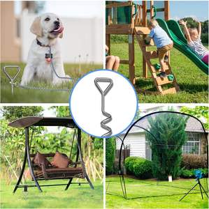 Piquets de ressort pour trampoline en spirale, acier au carbone, norme ASTM, galvanisé, clous de sol pour tente - Product Image 2