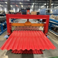 Machine de formage à froid de tôles de toiture ondulées à grande vitesse, machines populaires personnalisées pour les clients africains au Kenya