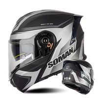 Nouveau casque de moto ABS à double visière relevable |   Casque de sécurité pour la conduite