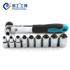 Penggong 23pcs Socket Wrench Set 1/4 In Drive Magnetic Home Mechanic <b>Tool</b> Kit - Product Image 2