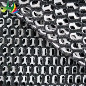 Recycled OEM ODM Black White Color Polyester 3D Air Mesh Fabric For Clothing