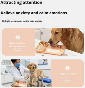 Tapis à lécher en silicone pour chien et <span class=keywords><strong>chat</strong></span> |   Mangeoire lente anti-étouffement écologique à ventouse |   Bloc de séparation multifonction 4 en 1 - Product Image 6