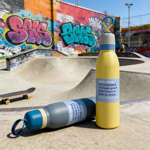 Botella <span class=keywords><strong>de</strong></span> Agua Owala Style, Color Macaron, Acero Inoxidable 304, Doble Pared, Aislamiento al Vacío, Antiderrames, para Bebidas Frías y Calientes, para Mujer - Product Image 1