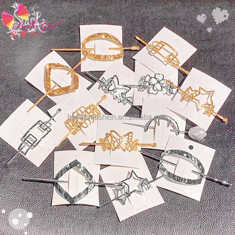 Новинка 2022, оптовая продажа, палочки для волос из нержавеющей стали для женщин и девочек, модные металлические вилки для волос в форме бабочки, зажим для палочки