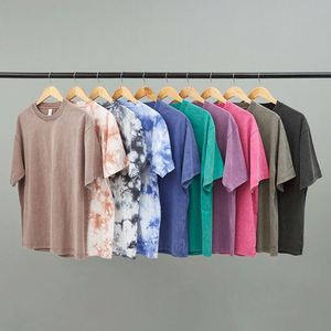 เสื้อยืดบาติกผ้าฝ้ายวินเทจทรงหลวมไซส์ใหญ่ ไหล่ตก แฟชั่นวินเทจ น้ำหนักมาก ขายส่ง - Product Image 2