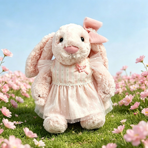 [Vêtement uniquement] Vêtements pour poupée lapin de 32 cm, robe en forme de nœud et jupe de princesse Lolita, accessoire pour poupée lapin - Product Image 3