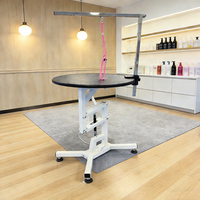 Table de beauté rotative à 360 degrés, table de beauté pneumatique circulaire avec bras réglable et corde de traction, utilisation professionnelle en esthétique