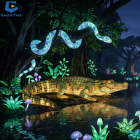 Solution clé en main d'éclairage de festival : Installations personnalisées de lanternes dinosaures Pterosaures pour parcs à thème, zoos, expérience immersive