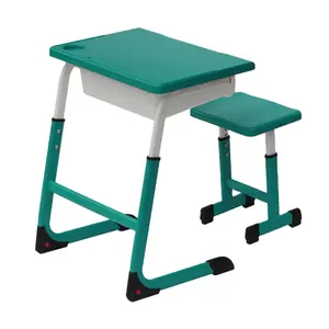 hot sale school furniture student desk kids school chair with desk student tutoring class use training table classroom