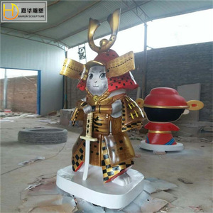 รูปปั้นตัวการ์ตูนเจียฮวา ทำจากไฟเบอร์กลาส สำหรับตกแต่งภายนอกอาคาร ตั้งพื้น งานแฮนด์เมด - Product Image 3