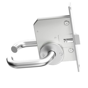 Cerradura de Pasillo de Acero Inoxidable con Manija de Tubo Redondo, Cerradura para Puerta de Escape de Incendios, Montaje en Superficie, Diseño Minimalista - Product Image 2