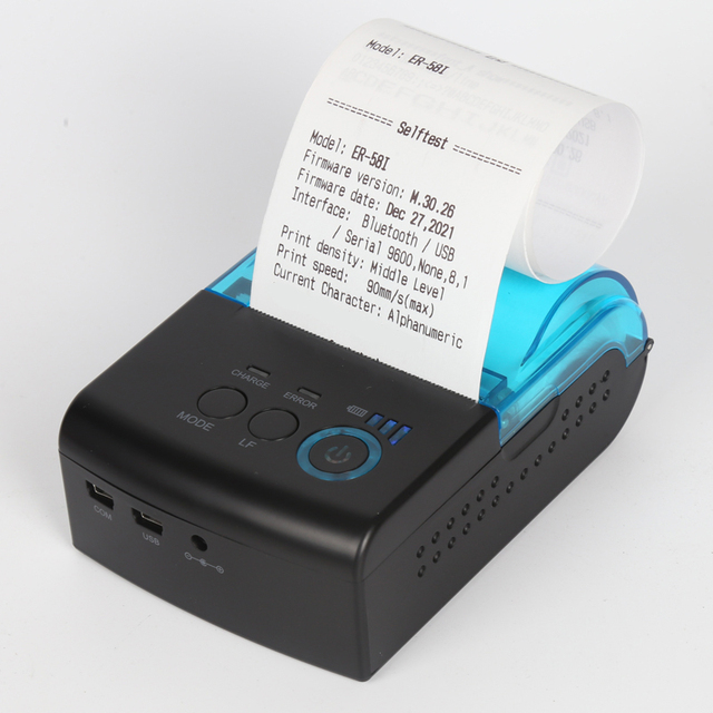 Portable Thermal Printer Mini Printer 58mm Blue-tooth POS Receipt Printer Mobile for PDF Printing