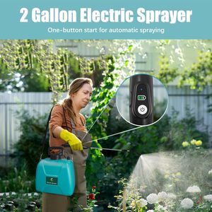 USB <b>Battery</b> Powered Plastic ABS Garden Sprayer High 8L Capacity 3 Mist Nozzles Retractable Wand Water <b>Pump</b> 5L Capacity for - Product Image 3