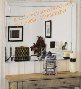 Specchio da parete grande specchio veneziano con bordo triplo smussato argento 60x90 cm - Product Image 5