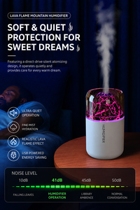 Difusor de Aceites Esenciales de Plástico Volcano de 180 ml, <span class=keywords><strong>Humidificador</strong></span> de Vapor Frío con Humidistato para Auto, Hogar, Exteriores y Hotel - Product Image 5