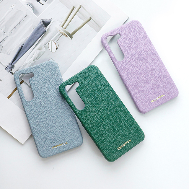 OEM/ODM Classic Pebble Grain Genuine Leather Open Design Camera Protection Phone Case for SAMSUNG Mobile Phone Cases