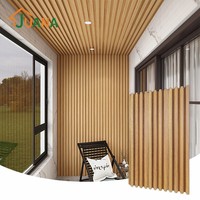 Panneau mural décoratif en PVC 3D à lattes pour intérieur, panneau mural cannelé en WPC