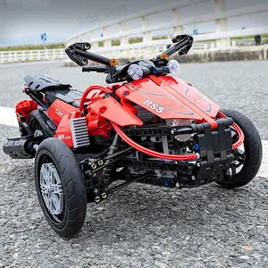 Mould King 23010 Motocicleta de Tres Ruedas con Motor, Triciclo de Ensamblaje DIY, Juguetes y Regalos para Niños, Sets de Bloques de Construcción - Product Image 4