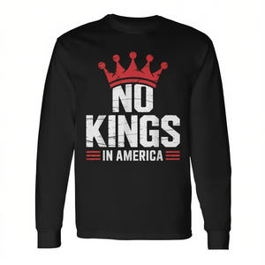 Camiseta de manga larga No Kings In America, diseño vintage de la libertad de EE. UU. - Product Image 2