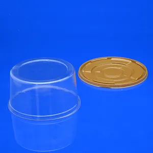 Disposable Plastic Food Container Custom Cake Dome 9 Inch Golden Cake Box Transparent Cake Container For Bakery