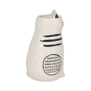 Statuetta di Gatto Seduto in Ceramica, Scultura Decorativa per Casa, Bagno, Ufficio, Studio, Soggiorno - Product Image 4