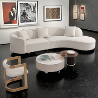 Canapé nuage serpentin en tissu moderne, style européen et chinois, capitonné, modulaire, incurvé, pour salon, hôtel