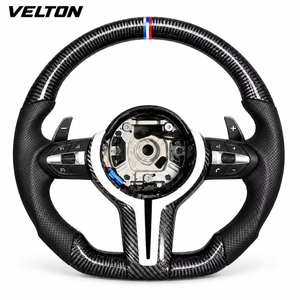 Volant BMW <span class=keywords><strong>Utan</strong></span> Paddlar en fibre de carbone, personnalisé, à fond plat, forme D, sport, avec palettes de changement de vitesse - Product Image 5