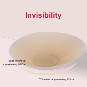 Pezón de silicona súper pegajoso acolchado diseño perforado cubierta de pezón de silicona sin adhesivo agujero transpirable accesorios íntimos - Product Image 6