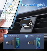 Offre Spéciale 360 aimant rotatif support de téléphone portable universel Mini voiture support de téléphone magnétique pour tableau de bord