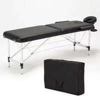 Lit de massage moderne en alliage d'aluminium pliable, réglable en hauteur, version super deluxe, portable, pour usage hôtelier