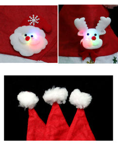 La dernière LED à la mode illumine les chapeaux de père noël de noël de renne de bonhomme de neige de noël pour la décoration de fête - Product Image 3